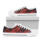 Watercolor Cancer Zodiac Sign Print White Low Top Shoes