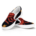 Watercolor Cancer Zodiac Sign Print White Slip On Sneakers
