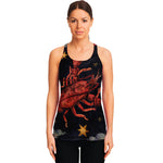 Watercolor Cancer Zodiac Sign Print Women's Racerback Tank Top