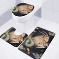 Watercolor Capricorn Zodiac Sign Print 3 Piece Bath Mat Set