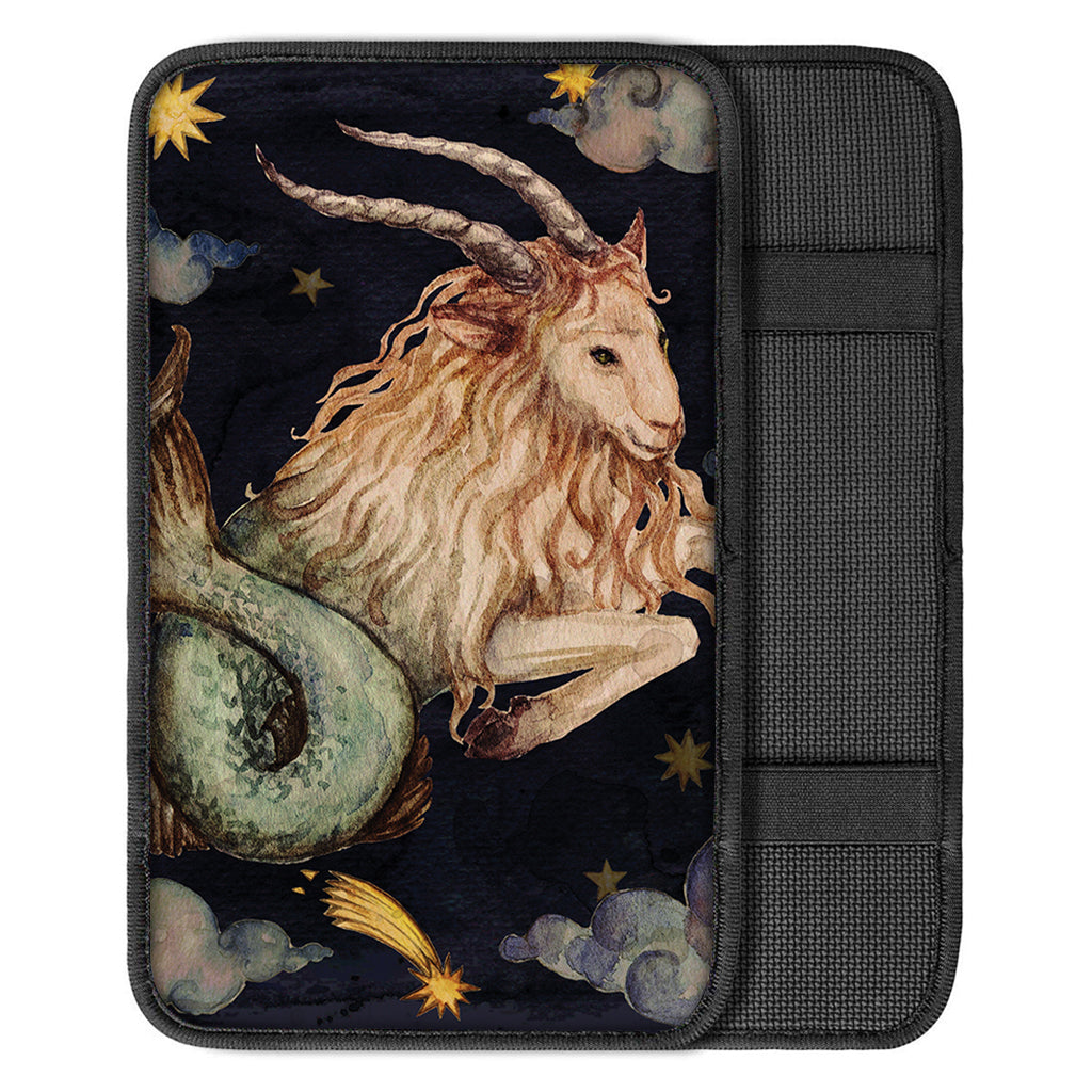 Watercolor Capricorn Zodiac Sign Print Car Center Console Cover