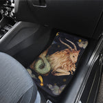 Watercolor Capricorn Zodiac Sign Print Front and Back Car Floor Mats