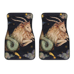 Watercolor Capricorn Zodiac Sign Print Front Car Floor Mats