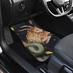 Watercolor Capricorn Zodiac Sign Print Front Car Floor Mats