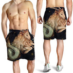 Watercolor Capricorn Zodiac Sign Print Men's Shorts