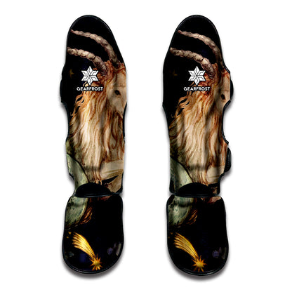 Watercolor Capricorn Zodiac Sign Print Muay Thai Shin Guard