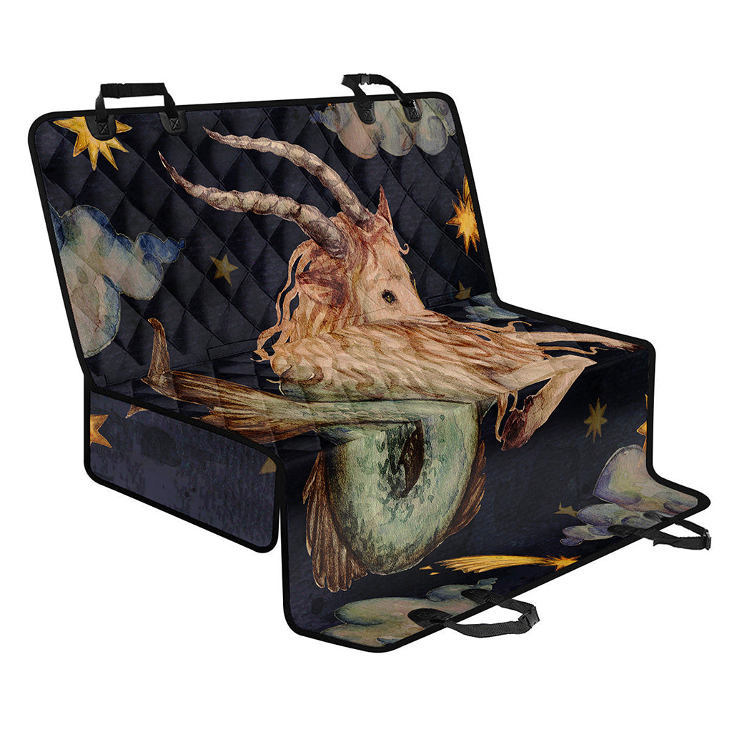 Watercolor Capricorn Zodiac Sign Print Pet Car Back Seat Cover