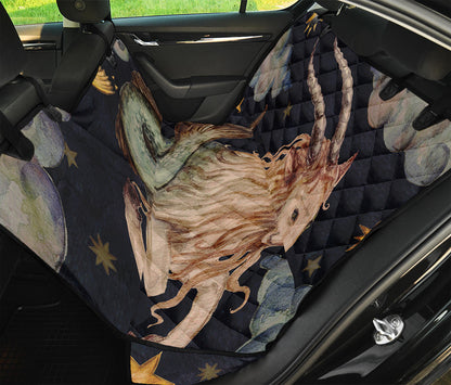 Watercolor Capricorn Zodiac Sign Print Pet Car Back Seat Cover