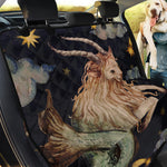 Watercolor Capricorn Zodiac Sign Print Pet Car Back Seat Cover