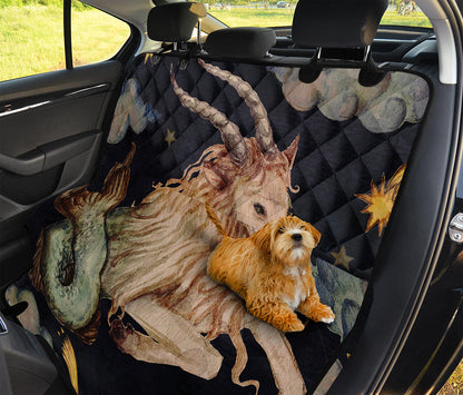 Watercolor Capricorn Zodiac Sign Print Pet Car Back Seat Cover