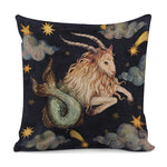Watercolor Capricorn Zodiac Sign Print Pillow Cover