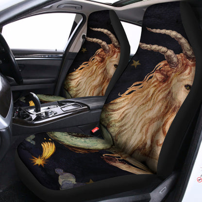 Watercolor Capricorn Zodiac Sign Print Universal Fit Car Seat Covers