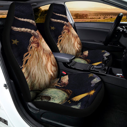 Watercolor Capricorn Zodiac Sign Print Universal Fit Car Seat Covers