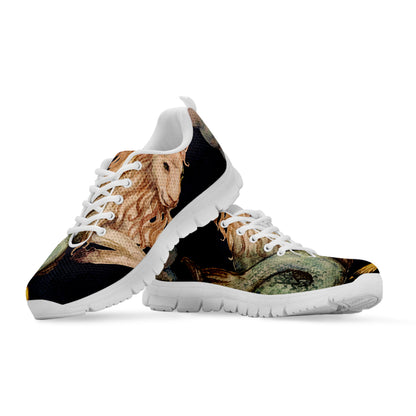 Watercolor Capricorn Zodiac Sign Print White Sneakers
