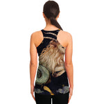 Watercolor Capricorn Zodiac Sign Print Women's Racerback Tank Top