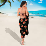 Watercolor Carnation Pattern Print Beach Sarong Wrap