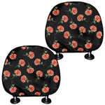 Watercolor Carnation Pattern Print Car Headrest Covers