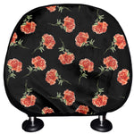 Watercolor Carnation Pattern Print Car Headrest Covers