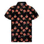 Watercolor Carnation Pattern Print Men's Short Sleeve Shirt