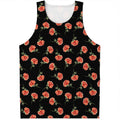 Watercolor Carnation Pattern Print Men's Tank Top