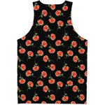 Watercolor Carnation Pattern Print Men's Tank Top