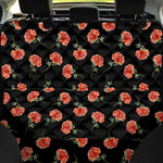 Watercolor Carnation Pattern Print Pet Car Back Seat Cover