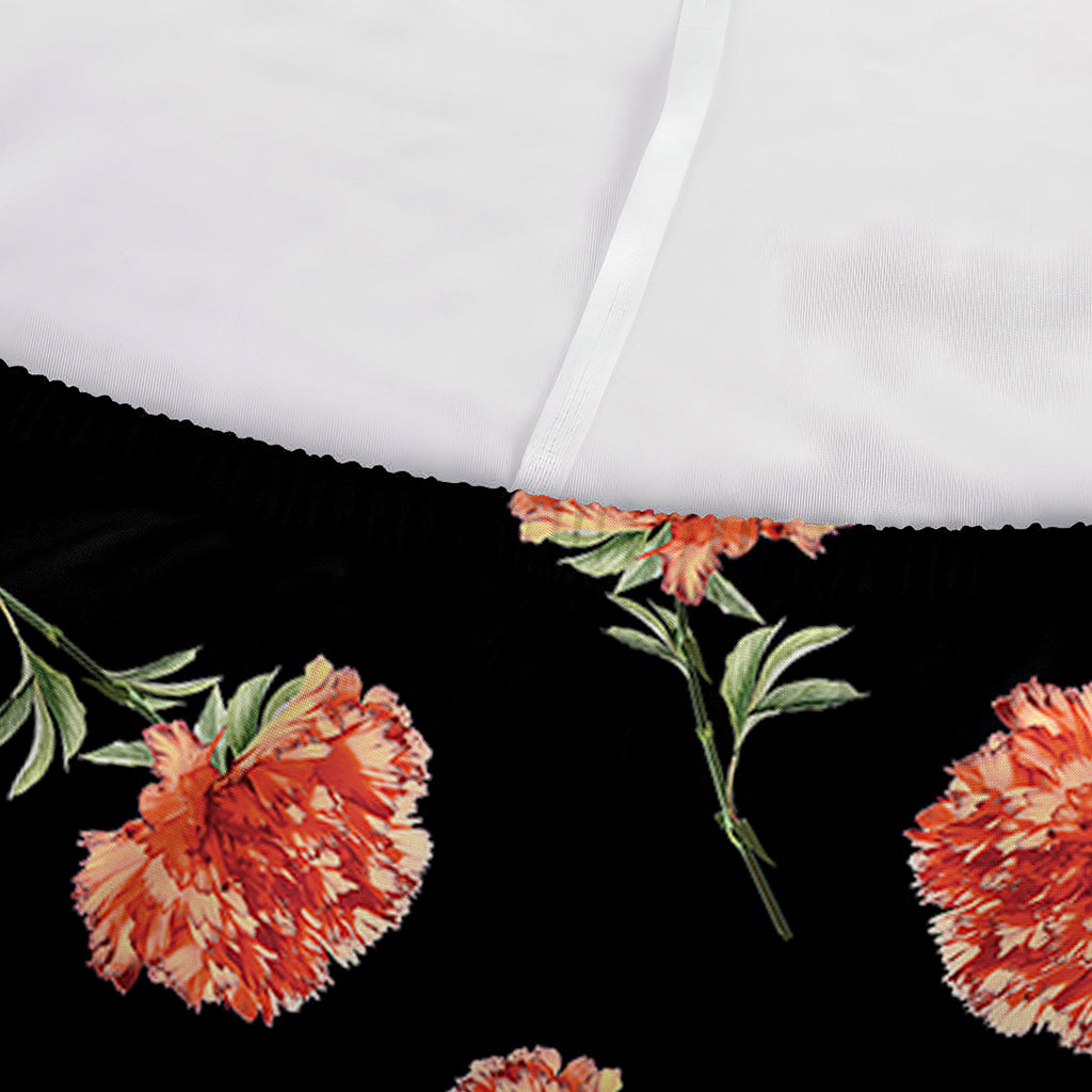 Watercolor Carnation Pattern Print Sofa Cover