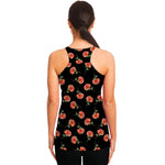 Watercolor Carnation Pattern Print Women's Racerback Tank Top