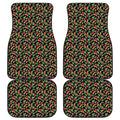 Watercolor Carrot And Radish Print Front and Back Car Floor Mats