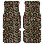 Watercolor Carrot And Radish Print Front and Back Car Floor Mats
