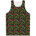 Watercolor Carrot And Radish Print Men's Tank Top