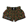 Watercolor Carrot And Radish Print Muay Thai Boxing Shorts