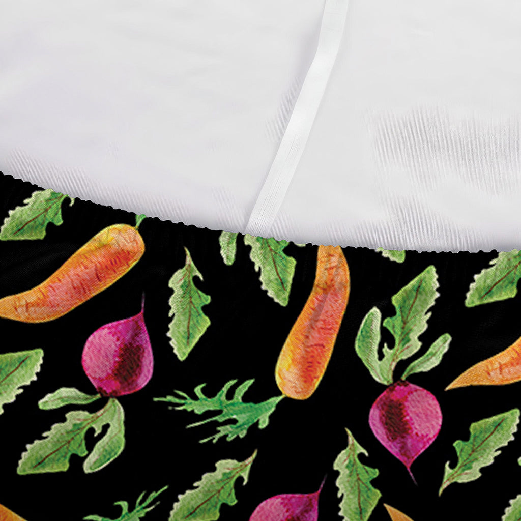 Watercolor Carrot And Radish Print Sofa Cover