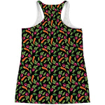 Watercolor Carrot And Radish Print Women's Racerback Tank Top