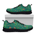 Watercolor Carrot Pattern Print Black Running Shoes