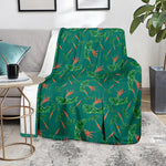 Watercolor Carrot Pattern Print Blanket