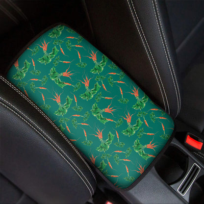 Watercolor Carrot Pattern Print Car Center Console Cover