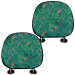 Watercolor Carrot Pattern Print Car Headrest Covers