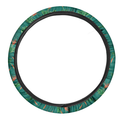 Watercolor Carrot Pattern Print Car Steering Wheel Cover