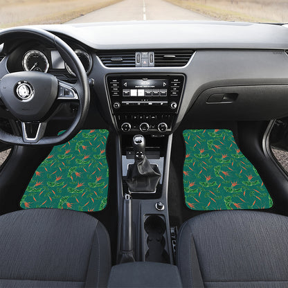 Watercolor Carrot Pattern Print Front and Back Car Floor Mats