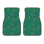 Watercolor Carrot Pattern Print Front Car Floor Mats