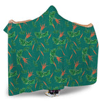 Watercolor Carrot Pattern Print Hooded Blanket