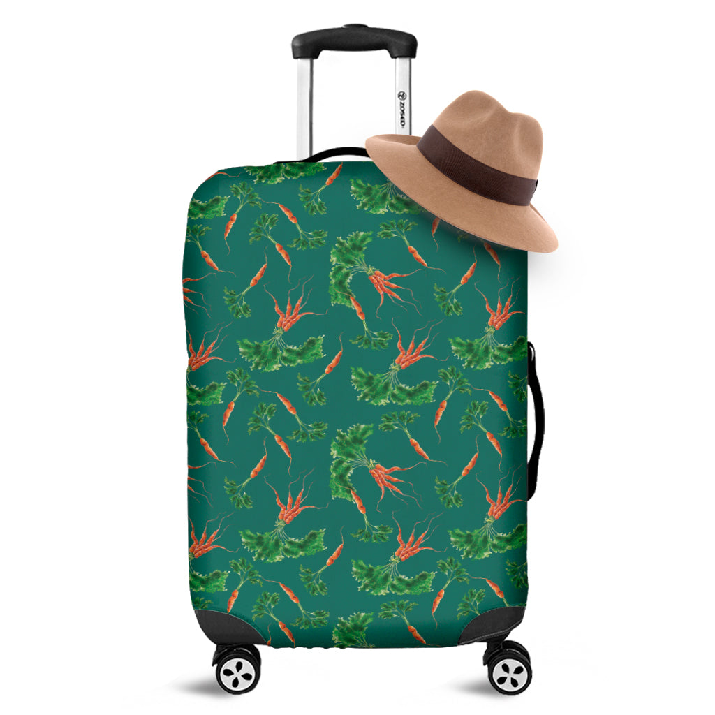 Watercolor Carrot Pattern Print Luggage Cover