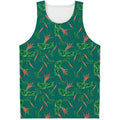 Watercolor Carrot Pattern Print Men's Tank Top