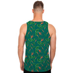 Watercolor Carrot Pattern Print Men's Tank Top