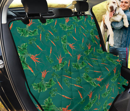 Watercolor Carrot Pattern Print Pet Car Back Seat Cover