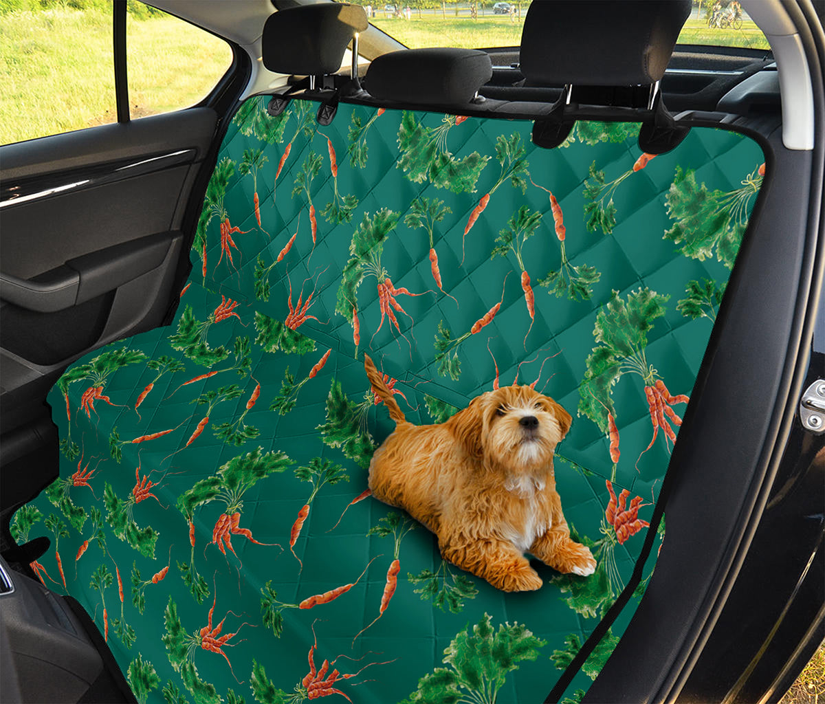 Watercolor Carrot Pattern Print Pet Car Back Seat Cover