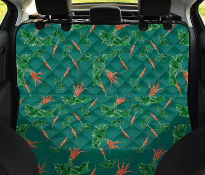 Watercolor Carrot Pattern Print Pet Car Back Seat Cover