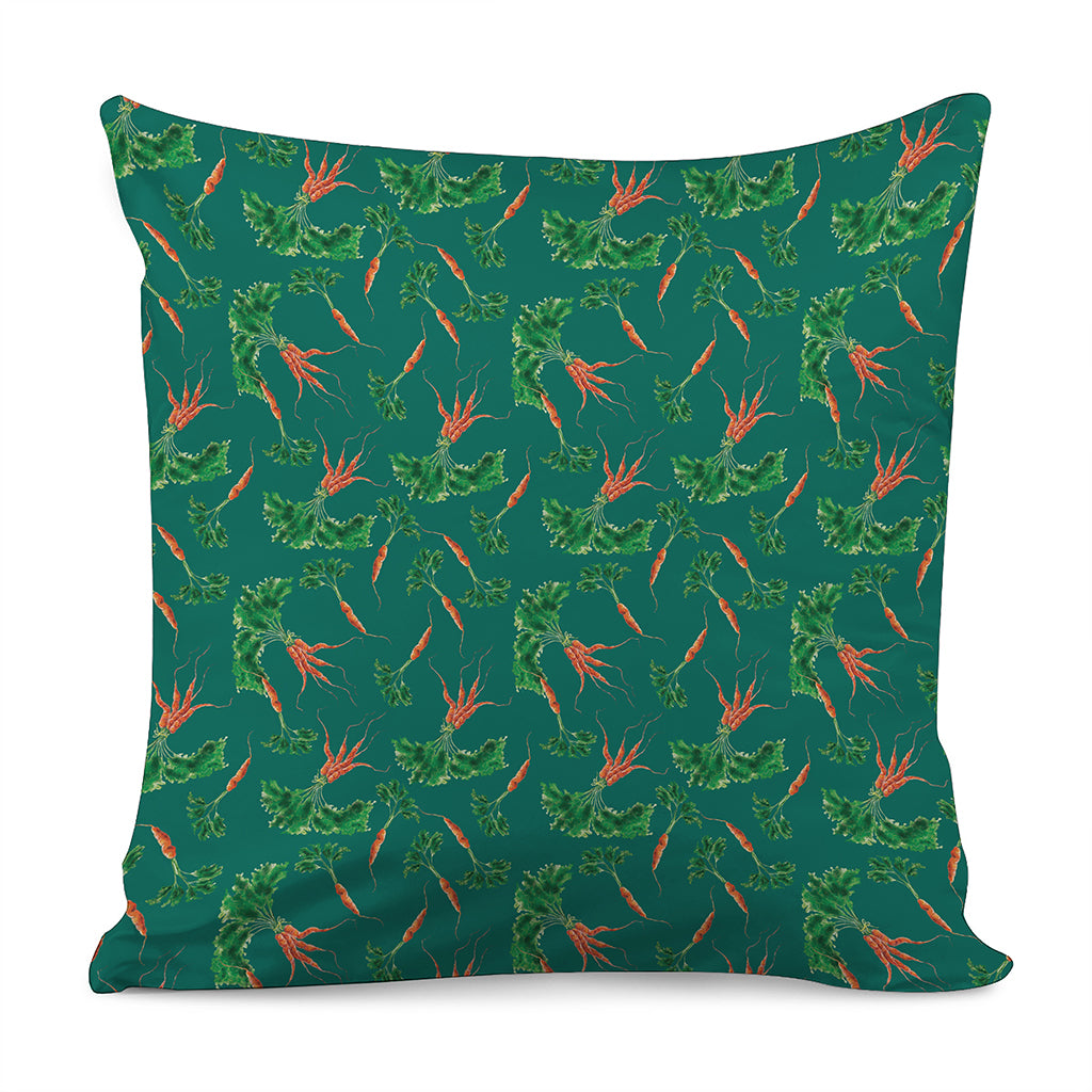 Watercolor Carrot Pattern Print Pillow Cover