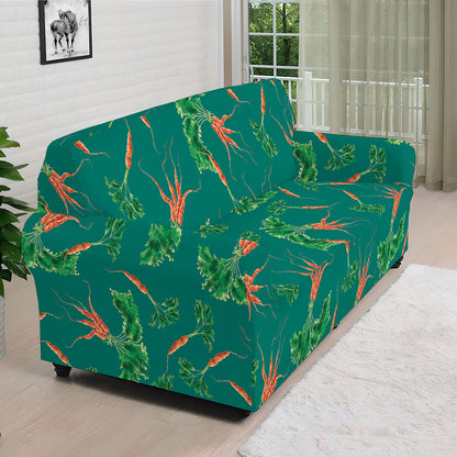 Watercolor Carrot Pattern Print Sofa Cover